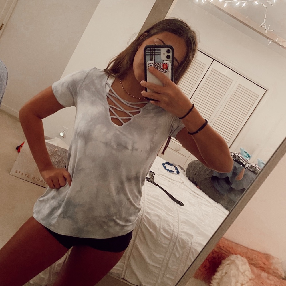 soft and sexy tie-dye short sleeve!!